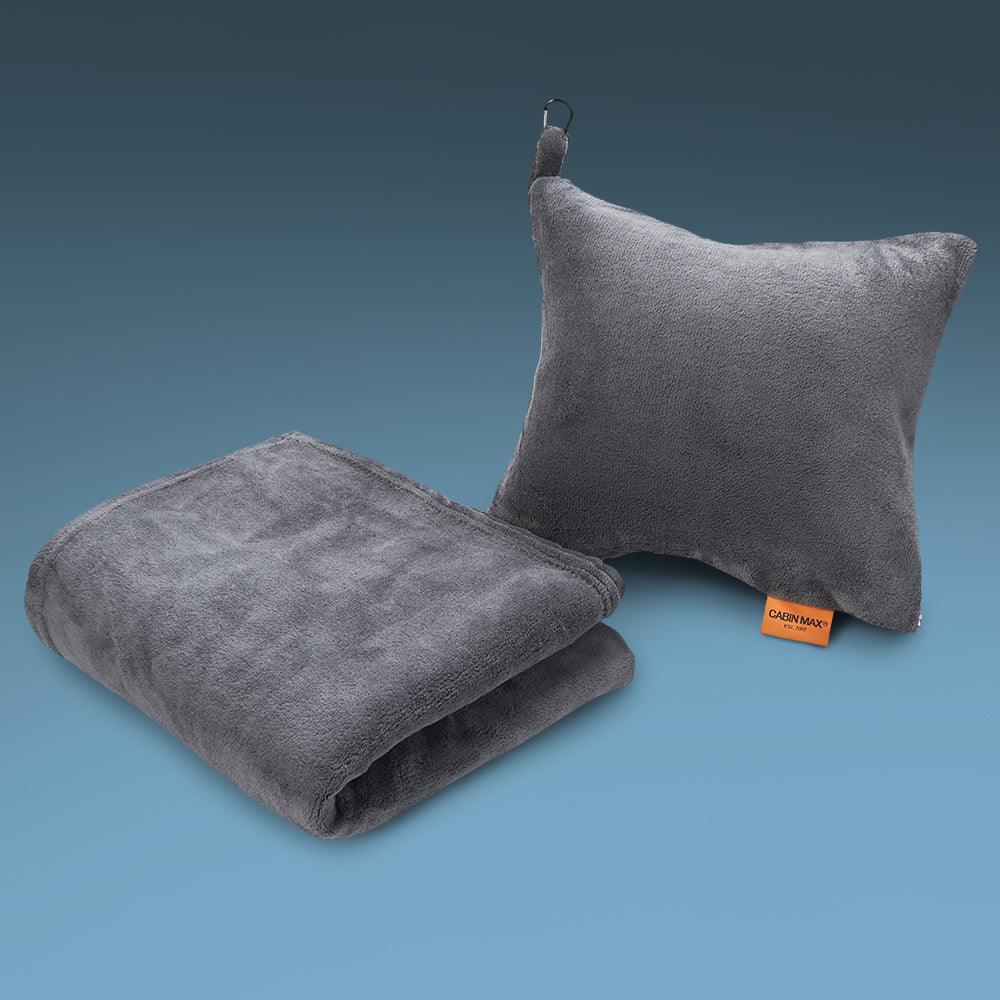 in Travel Blanket and Pillow Set Warm Blanket and Inflatable Pillow  in One