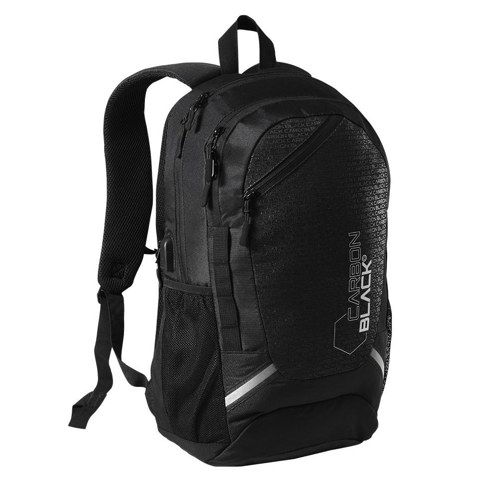 CarbonBlack Water Resistant Sports Backpack made from Recycled Plastic Bottles - Cabin Max