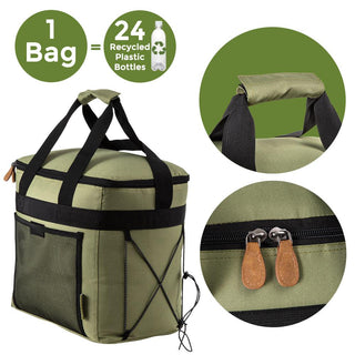 IceMax 'Leave Only Footprints' Recycled ♻️ Picnic Cool Bag - Cabin Max