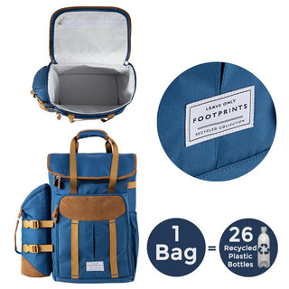 IceMax Leave Only Footprints Recycled ♻️ Picnic Cooler Backpack - Cabin Max