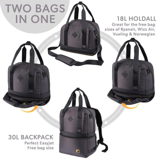 Memphis Switch 2 in 1 45x36x20cm/40x20x25cm Cabin Bag - Cabin Max